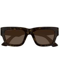 Gucci - Eyewear Rectangular Frame Sunglasses - Lyst