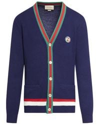 Gucci - Contrast Striped Knitted Cardigan - Lyst