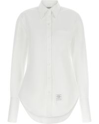 Thom Browne - Logo Patch Button-Down Shirt - Lyst
