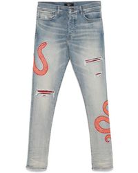 Amiri White Stripe Skinny Jeans in Blue for Men | Lyst Amiri White Stripe Skinny Jeans in Blue for Men | Lyst