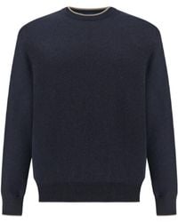 Paul & Shark - Contrast Trim Knitted Sweater - Lyst