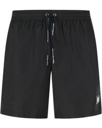 Dolce & Gabbana - Logo Plate Swim Shorts - Lyst