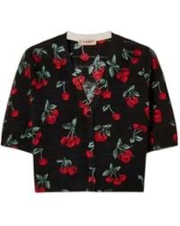 Twinset - Cherry Print Short Sleeve Cardigan - Lyst