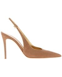 Gianvito Rossi - Pointed Toe Slingback Pumps - Lyst
