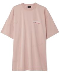 Balenciaga - Logo Embroidered Crewneck T-Shirt - Lyst