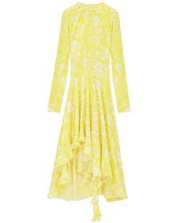 McQueen - Silk Floral Maxi Dress - Lyst