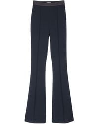 Elisabetta Franchi - Satin-Waist Flared Pants - Lyst