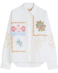 Weekend by Maxmara - Cotton Embroidered Shirt - Lyst