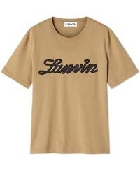 Lanvin - Crewneck Logo-Print T-Shirt - Lyst