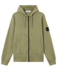 Stone Island - Regular-Fit Zip-Up Hooded Sweatshirt With Pockets - Lyst