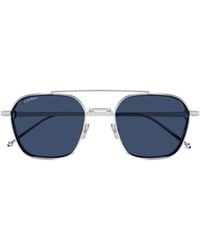 Cartier - Logo Sunglasses - Lyst