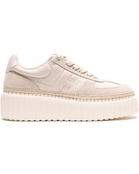 Hogan - Low Top Lace-Up Sneakers - Lyst