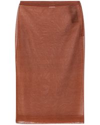 Saint Laurent - Wide Hem Pencil Skirt - Lyst