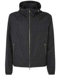 Fendi - Ff Printed Hooded Jacket - Lyst