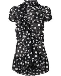 Dries Van Noten - Polka Dot Shirt With Ruffles - Lyst