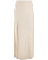 TOTEME - Totême Wrap-Around Box-Pleated Maxi Skirt - Lyst