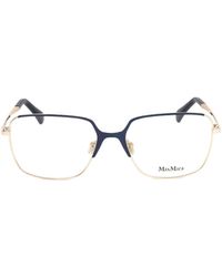 Max Mara - Rectangle Frame Glasses - Lyst
