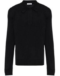 Jil Sander - Long-Sleeve Polo Knitted Top - Lyst