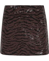 P.A.R.O.S.H. - P.A.R.O..H. Sequined Pattern Mini Skirt - Lyst
