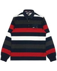 Paul & Shark - Striped Long-Sleeved Polo Shirt - Lyst