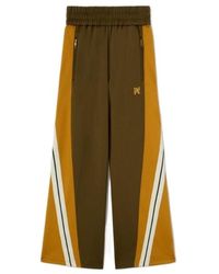 Palm Angels - Logo Embroidered Wide Leg Track Pants - Lyst