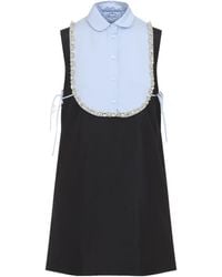 Prada - Layered Shift Mini Dress - Lyst
