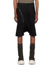 Rick Owens - Old Made Diagonal Zipper Coated Denim Shorts - Lyst