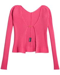 Jacquemus - Logo Plaque Long-Sleeved Cardigan - Lyst