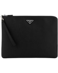 Prada - Zipper Clutch - Lyst