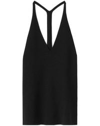 TOTEME - Totême V-Neck Straight Hem Knitted Top - Lyst