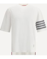 Thom Browne - Jersey 4-Bar Short Sleeve T-Shirt - Lyst