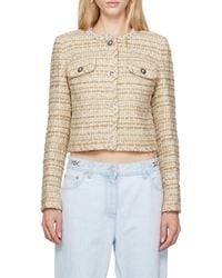 Versace - Crystal-Embellished Tweed Jacket - Lyst