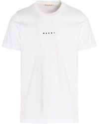 Marni - Logo Printed Crewneck T-Shirt - Lyst