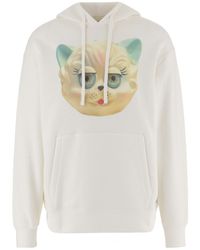 Valentino - Animal Printed Drawstring Hoodie - Lyst