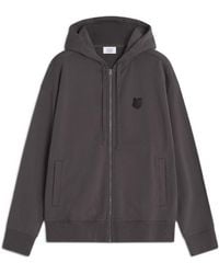 Maison Kitsuné - Maison Kitsuné Fox Head Zipped Oversized Hoodie - Lyst