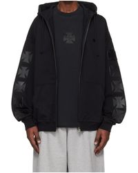 Vetements - Leather Biker Cross Zip-Up Hoodie - Lyst