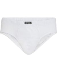 ZEGNA - Logo Waist-Side Panties - Lyst
