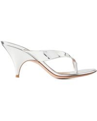 Gianvito Rossi - Metallic Leather Mules - Lyst