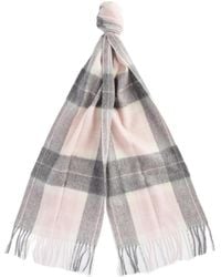 Barbour - Plaid Tassel Scarf - Lyst