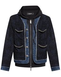 DSquared² - Chain-Trimmed Tweed Jacket - Lyst
