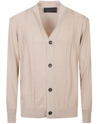 Tagliatore - Long-Sleeved Knitted Cardigan - Lyst