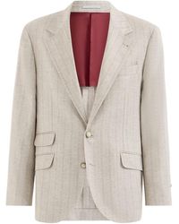 Brunello Cucinelli - Long-Sleeved Suit Jacket - Lyst