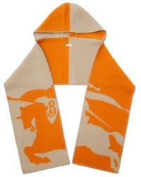 Burberry - Ekd Wool Hooded Scarf - Lyst