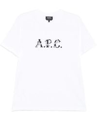 A.P.C. - Logo-Print Organic Cotton T-Shirt - Lyst