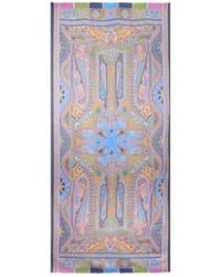 Etro - Patterned Cashmere-Blend Scarf - Lyst