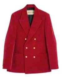 Valentino - Double-Breasted Long-Sleeved Jacket - Lyst