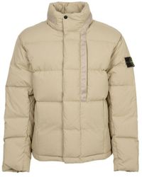 Stone Island - Quilted Stand-Collar Down Jacket - Lyst