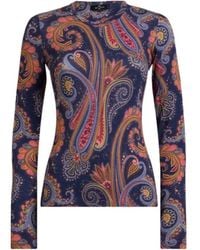 Etro - Paisley Crewneck T-Shirt - Lyst