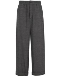 Giorgio Armani - Elastic-Waist Wide-Leg Pants - Lyst