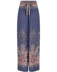 Zimmermann - Valiant Printed Track Pants - Lyst